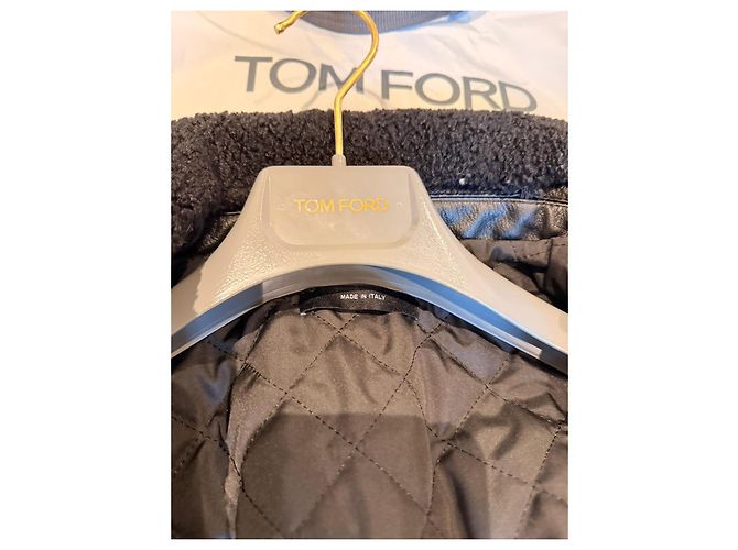 Tom Ford Schwarze Lederfliegerjacke - Ansicht 2