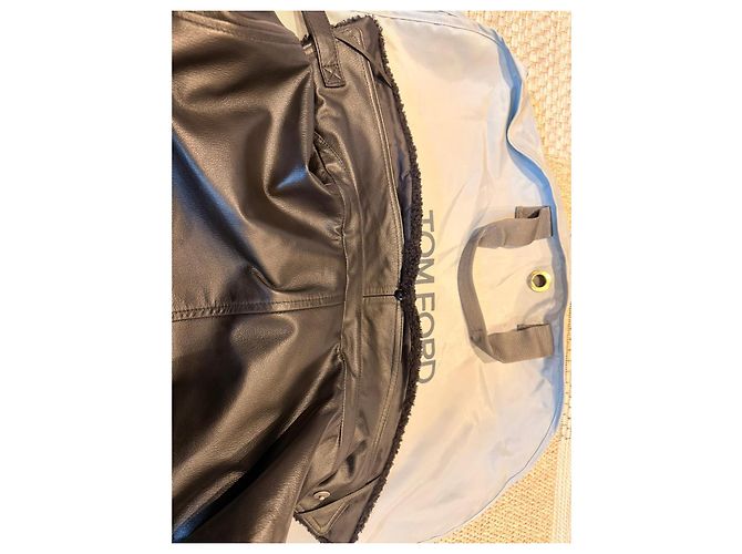 Tom Ford Schwarze Lederfliegerjacke - Ansicht 9
