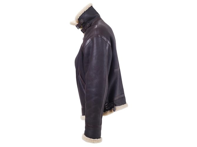 Versace Leder-Schafslederjacke Braun - Ansicht 3