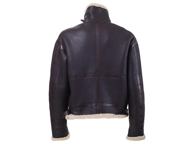 Versace Leder-Schafslederjacke Braun - Ansicht 4