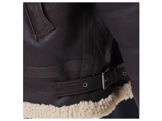 Versace Leder-Schafslederjacke Braun - Ansicht 5