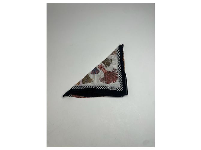 Céline Sciarpa astratta vintage Celine Paris Multicolore - vista 2