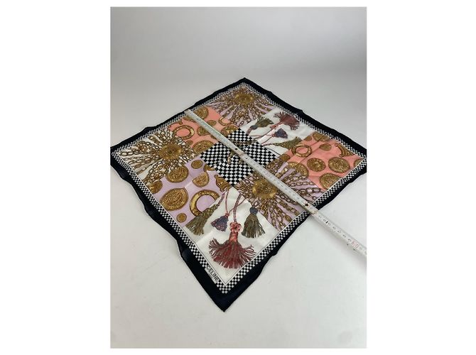Céline Sciarpa astratta vintage Celine Paris Multicolore - vista 4