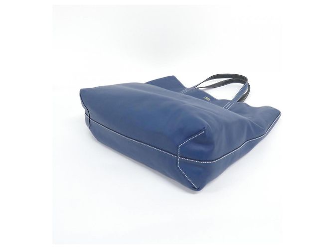 Hermès Maxi Double Sens Handtasche Blau Dunkelgrün - Ansicht 3