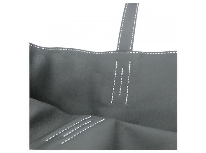 Hermès Maxi Double Sens Handtasche Blau Dunkelgrün - Ansicht 6
