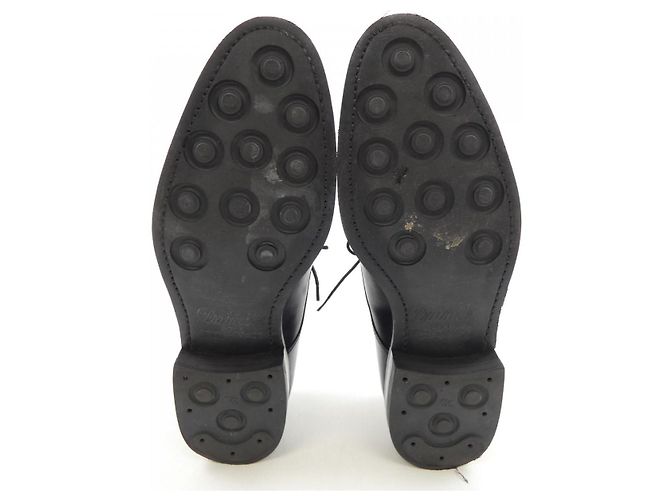 Autre Marque Berwick Leder Oxford Schuhe Schwarz - Ansicht 4