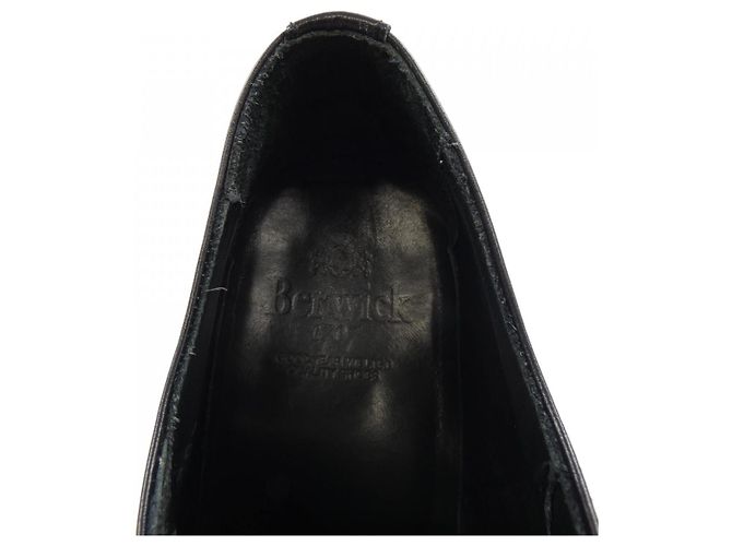 Autre Marque Berwick Leder Oxford Schuhe Schwarz - Ansicht 6