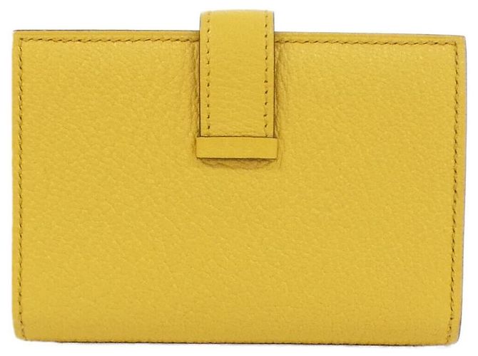 Béarn Tarjetero Bearn de cabra de Hermès Amarillo - vista 2