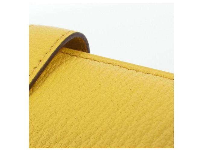Béarn Tarjetero Bearn de cabra de Hermès Amarillo - vista 5