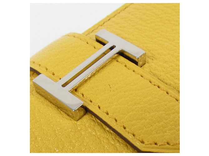Béarn Tarjetero Bearn de cabra de Hermès Amarillo - vista 6