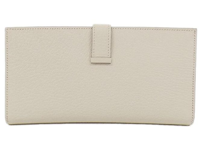 Hermès Cartera Larga Soufflet Chèvre Béarn Hermes Castaño - vista 2