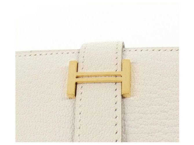 Hermès Cartera Larga Soufflet Chèvre Béarn Hermes Castaño - vista 5