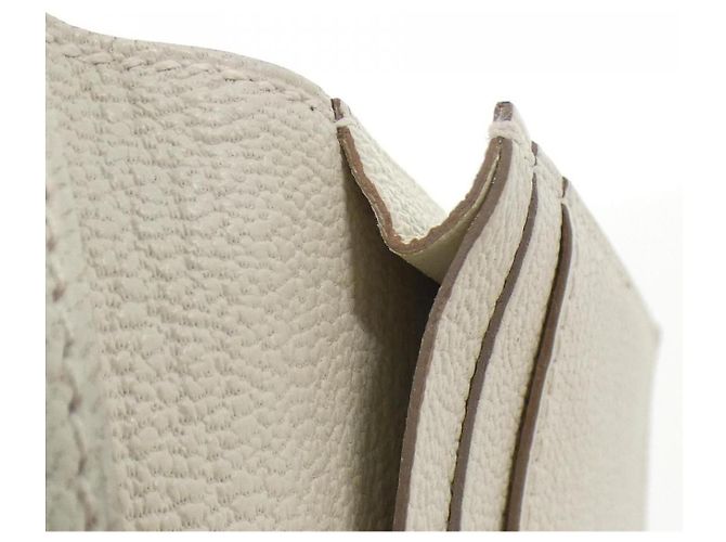 Hermès Cartera Larga Soufflet Chèvre Béarn Hermes Castaño - vista 7