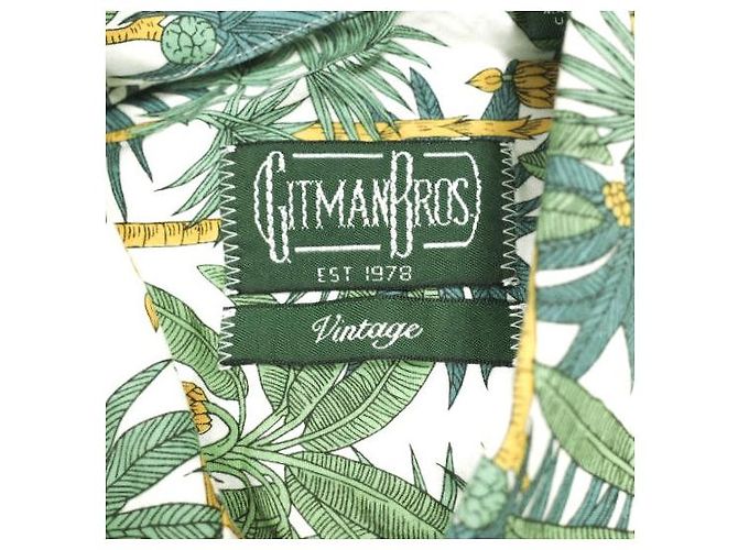 Autre Marque Camicia in cotone Gitman Bros Vintage Verde - Ansicht 3