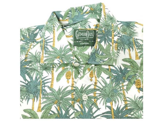 Autre Marque Camicia in cotone Gitman Bros Vintage Verde - Ansicht 4