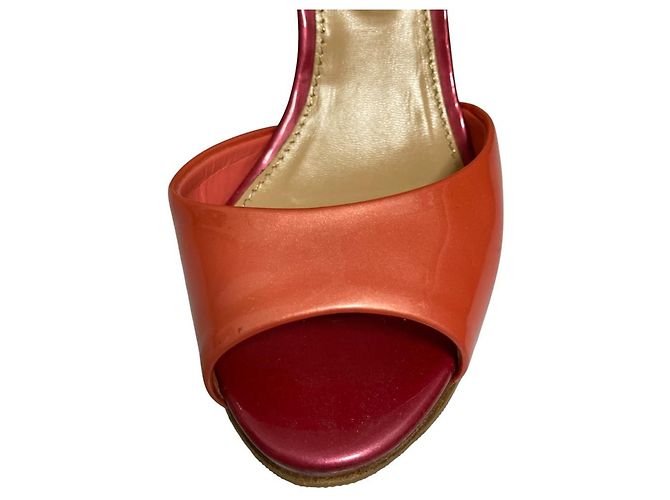 Autre Marque Sandali con zeppa Sergio Rossi Rosa Arancione - vista 5