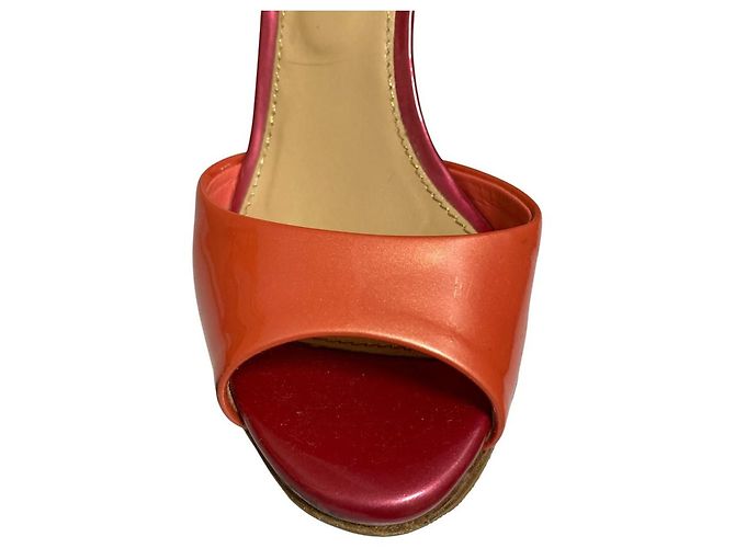 Autre Marque Sandali con zeppa Sergio Rossi Rosa Arancione - vista 6