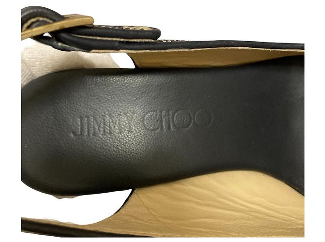 Escarpins à talons compensés ouverts Jimmy Choo Bleu Bleu Marine - vue 8