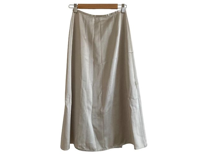 Autre Marque Falda de Tul de Satén ESTNATION Beige - vista 2