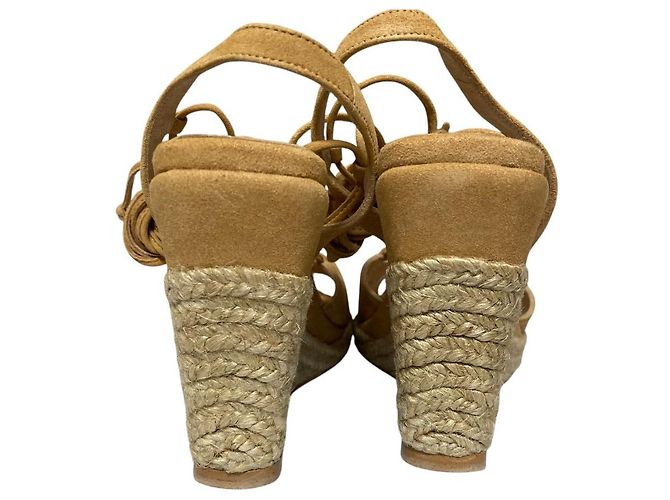 Autre Marque Sandali Espadrilles in Pelle Scamosciata PELLICO SUNNY Beige - vista 3