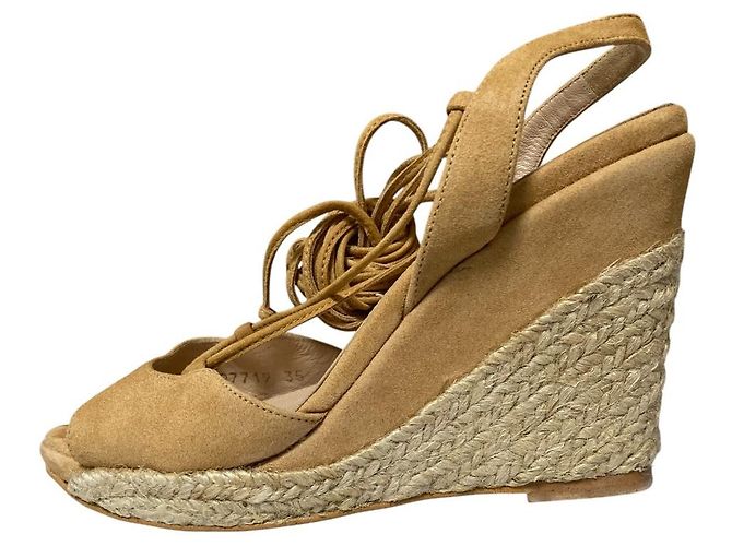 Autre Marque Sandali Espadrilles in Pelle Scamosciata PELLICO SUNNY Beige - vista 4