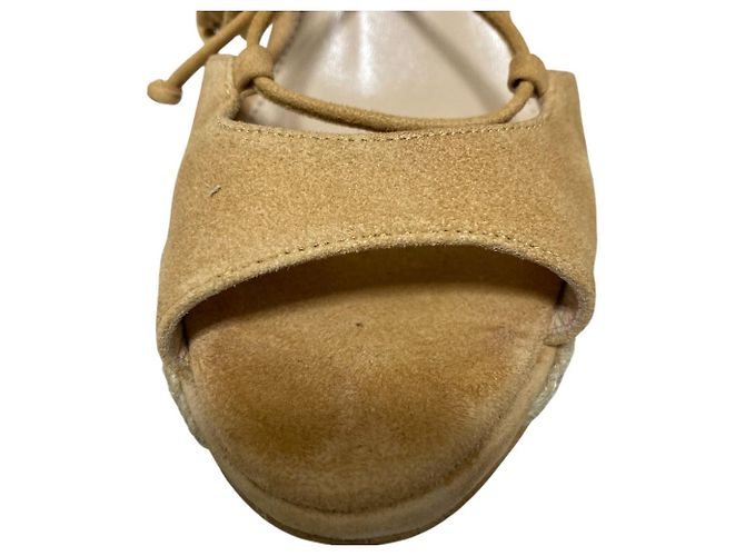 Autre Marque Sandali Espadrilles in Pelle Scamosciata PELLICO SUNNY Beige - vista 5