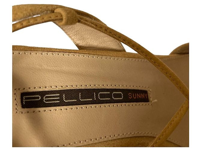 Autre Marque Sandali Espadrilles in Pelle Scamosciata PELLICO SUNNY Beige - vista 8