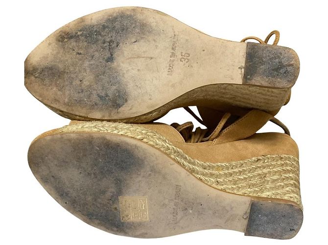 Autre Marque Sandali Espadrilles in Pelle Scamosciata PELLICO SUNNY Beige - vista 9