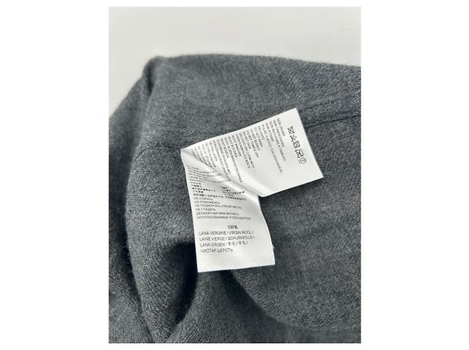 Autre Marque Grau Hemd mit abnehmbarem Wollschal - Ansicht 7