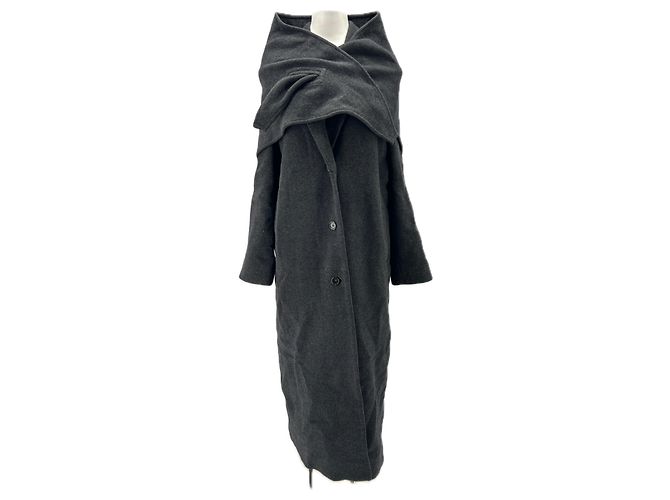 Autre Marque Abrigo gris con cuello desmontable - vista 5