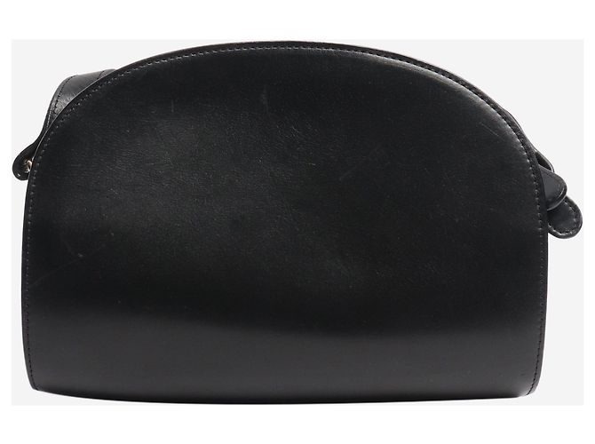 Apc Borsa a spalla in pelle demi-lune nera Nero - vista 3