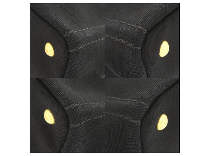 Borsa tote 2 in 1 Prada Canapa Nera Nero - vista 4