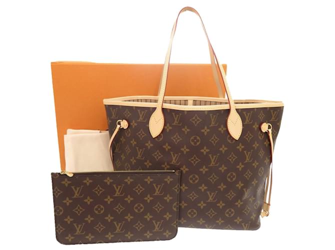 Louis Vuitton Neverfull MM Monogram Tote Bag Braun - Ansicht 2