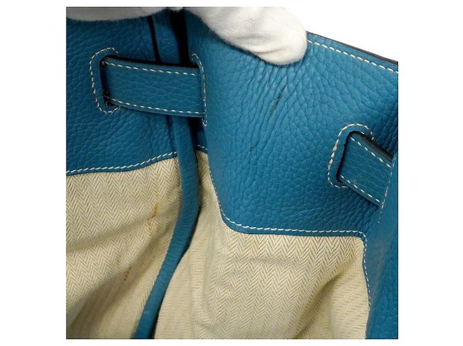 Sac à main Hermès Birkin 50 Bleu - vue 14