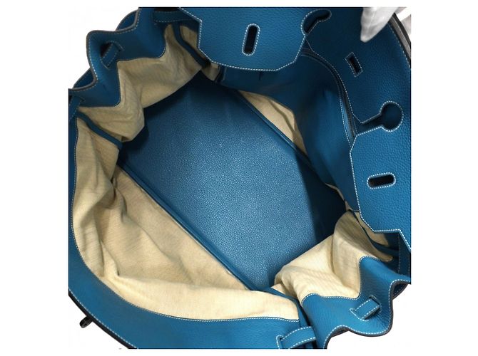 Sac à main Hermès Birkin 50 Bleu - vue 4