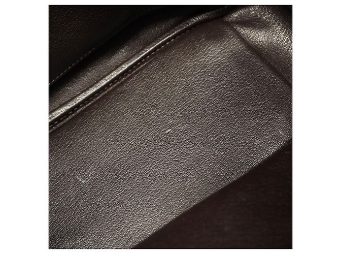 Borsa Hermès Plume 32 Togo Ebano Damier ebene - vista 13