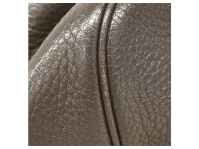 Borsa Hermès Plume 32 Togo Ebano Damier ebene - vista 14