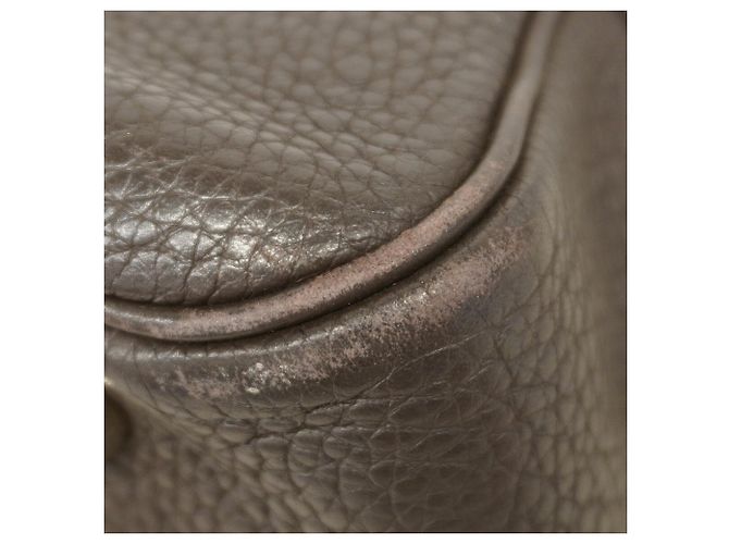 Borsa Hermès Plume 32 Togo Ebano Damier ebene - vista 6