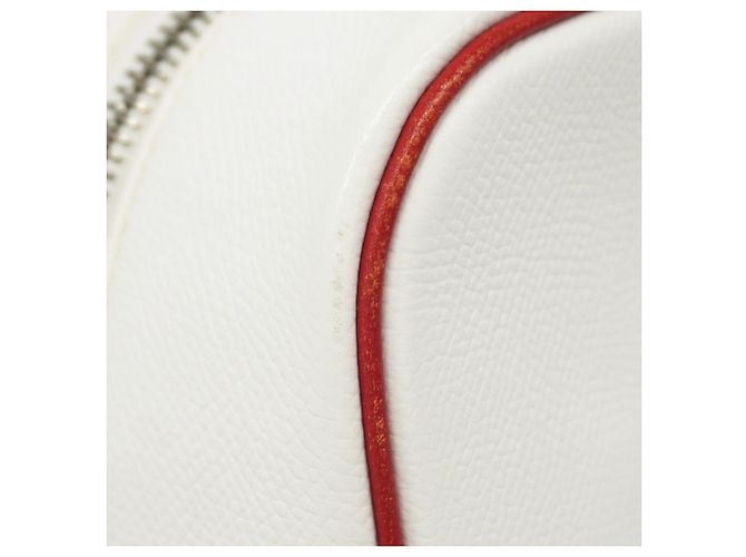 Hermès Plume 32 Handtasche Weiß Rot - Ansicht 8