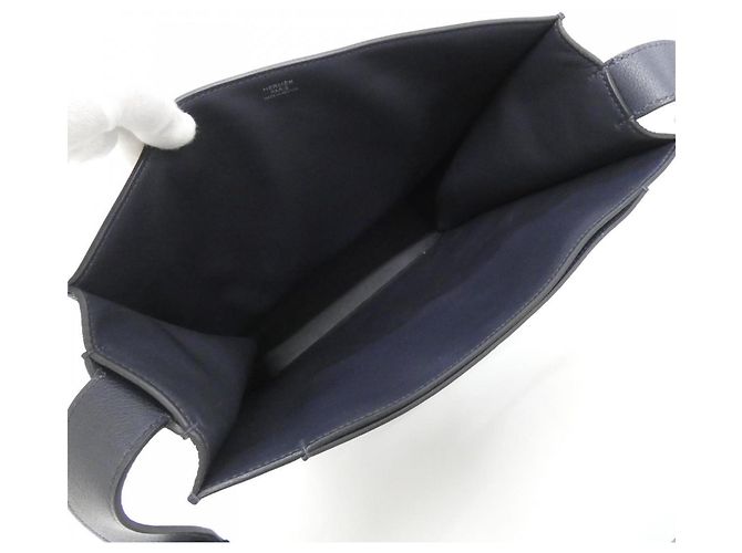 Borsa a Spalla Hermès Cabasche 084929CK Blu - vista 7