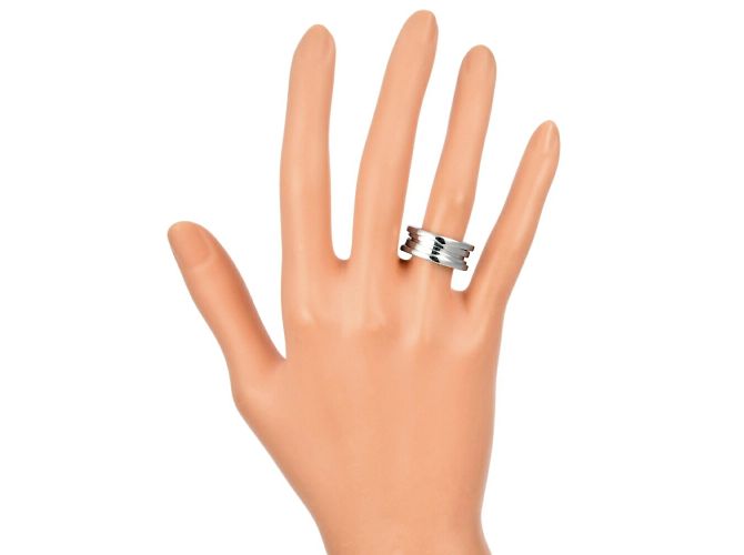 Bulgari Bvlgari B.zero1 3-Band Ring aus 18K Weißgold - Ansicht 5