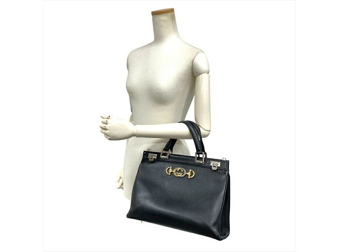 Borsa media Gucci Zumi Nero - vista 3