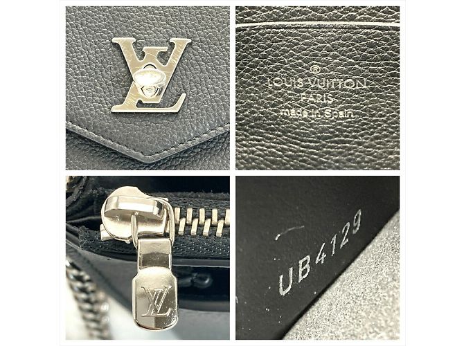 Borsa a Spalla Pochette Lockme Chain di Louis Vuitton Nero - vista 10