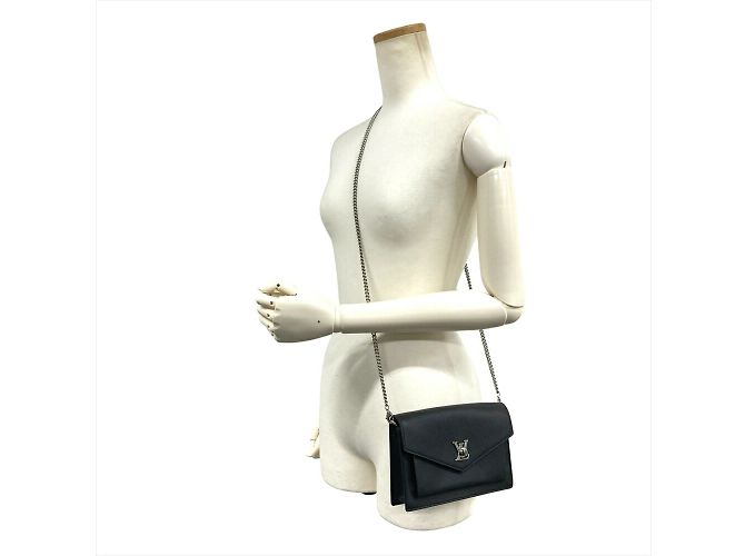Borsa a Spalla Pochette Lockme Chain di Louis Vuitton Nero - vista 3