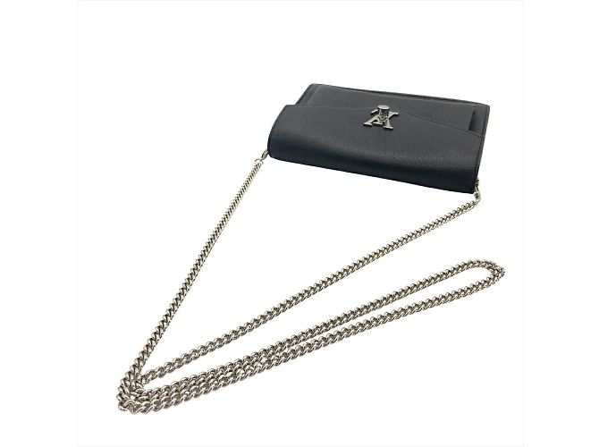 Borsa a Spalla Pochette Lockme Chain di Louis Vuitton Nero - vista 9