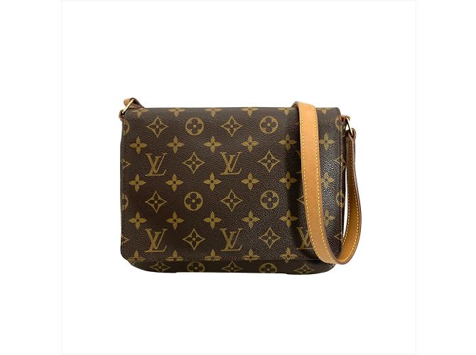 Borsa a Spalla Musette Tango con Tracolla Corta Louis Vuitton Marrone Monogramma - vista 2