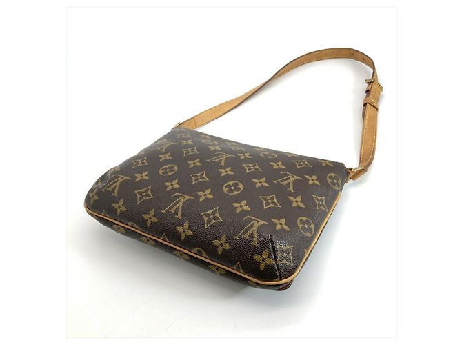 Borsa a Spalla Musette Tango con Tracolla Corta Louis Vuitton Marrone Monogramma - vista 4