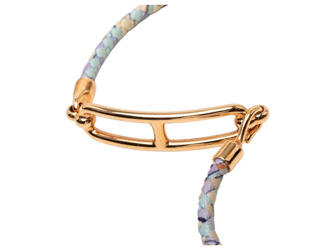 Bracciale Roulis Double Tour in Seta Viola Hermès Porpora - vista 4