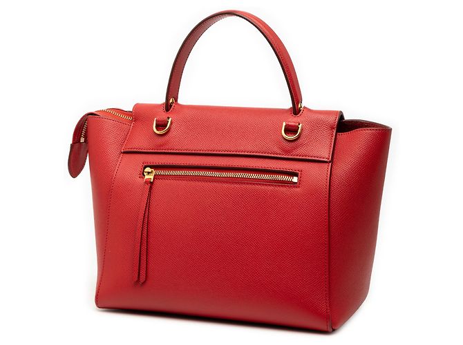 Céline Belt bag in pelle di vitello micrograna rossa Celine Rosso - vista 2