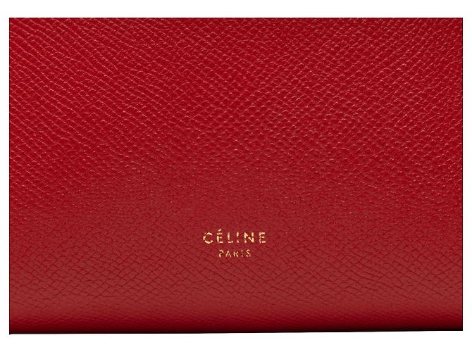 Céline Belt bag in pelle di vitello micrograna rossa Celine Rosso - vista 5